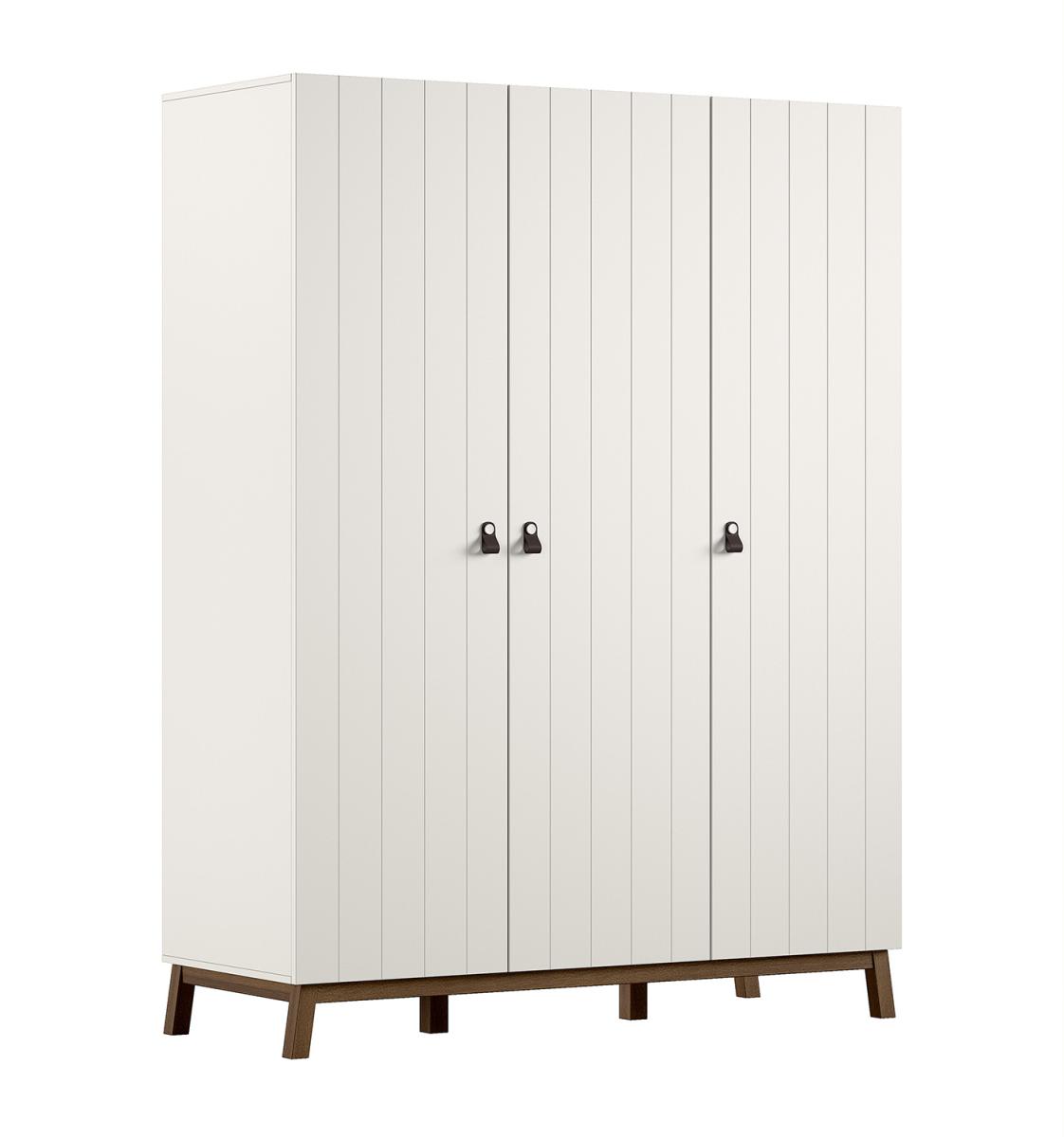 Armoire sezane 3 portes clay/noix