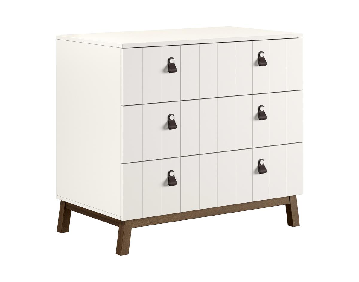 Commode sezane 3 tiroirs clay/noix