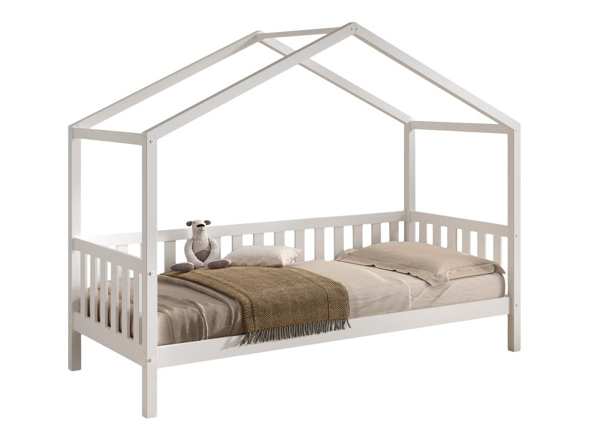 Lit Cabane dallas 90x200 blanc
