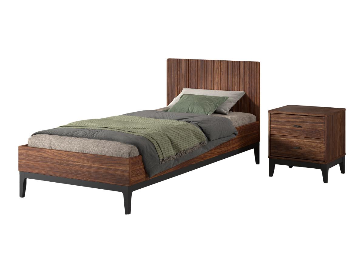 Ensemble Chambre ilyas lit 90x200 + chevet