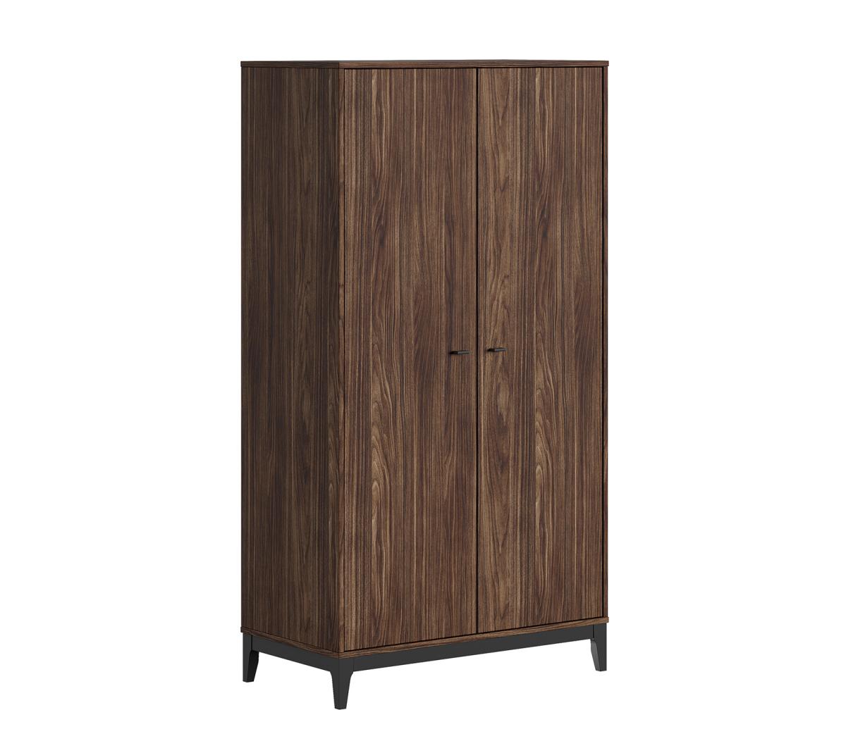 Armoire ilyas 2 portes noyer