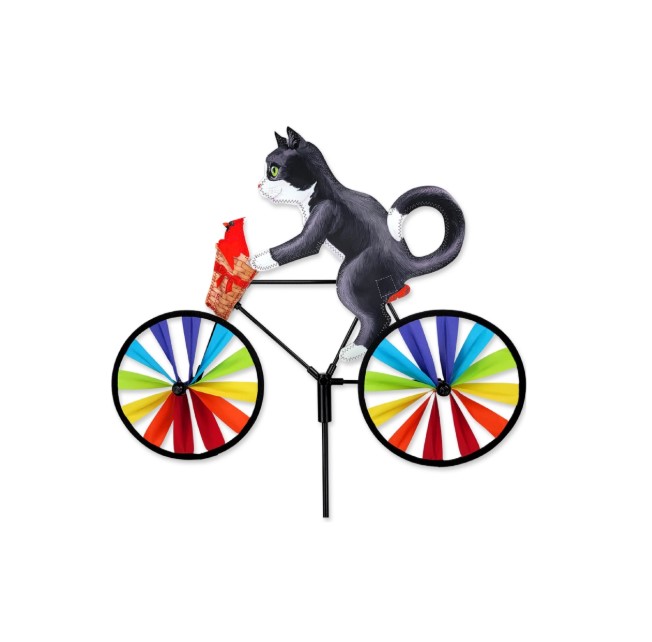 Moulin à vent vélo Chat Tuxedo - 50 cm