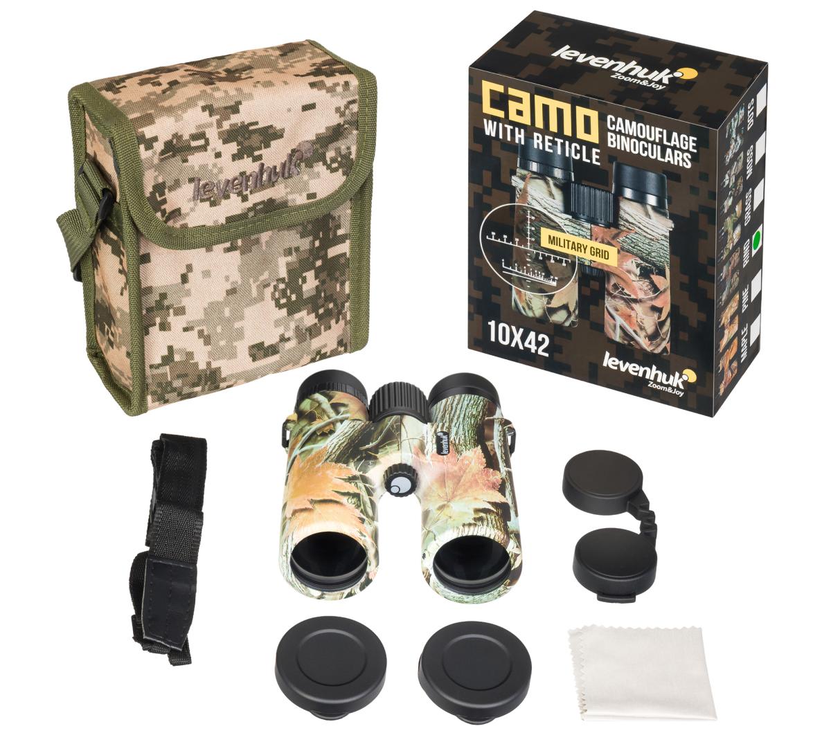 Jumelles Levenhuk Camo Rind 10x42 avec réticule