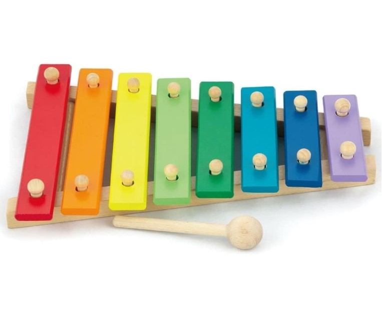 Xylophone en bois multicolore Viga
