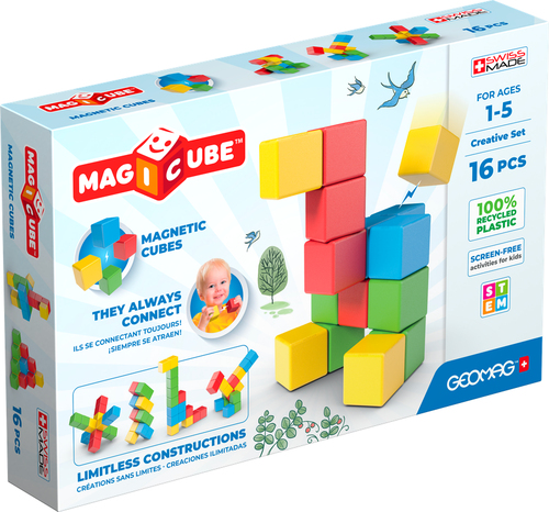 Geomag MagiCube Cubes magnetiques - Set Creatif 16 pcs