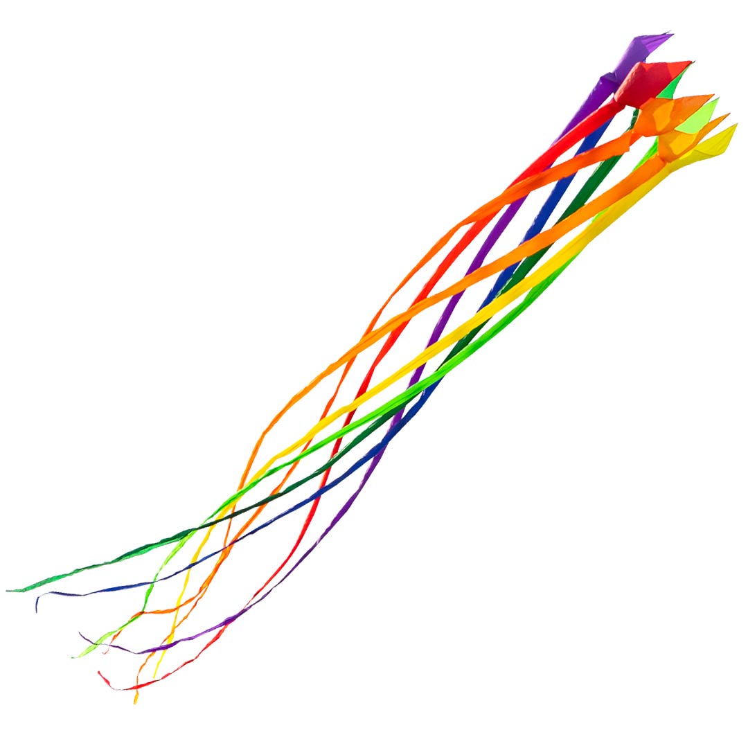 Traîne de cerf-volant Soft Swirl Rainbow 3m - 8 couleurs