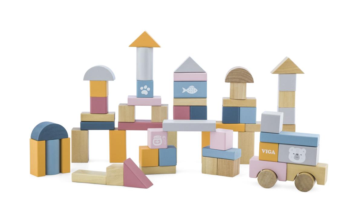 Blocs en bois 60pcs Viga 44010 PolarB