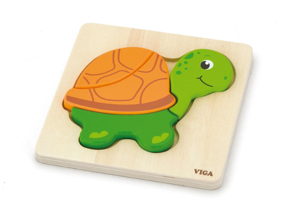 Puzzle à blocs de formes Viga 59933 - Tortue