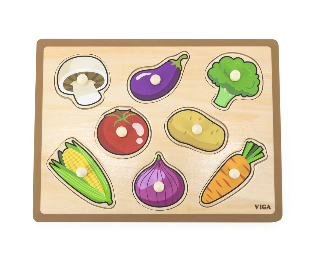 Puzzle à encastrer en bois Viga 44578 - Légumes