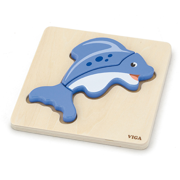 Puzzle à blocs de formes Viga 59933 - Poisson