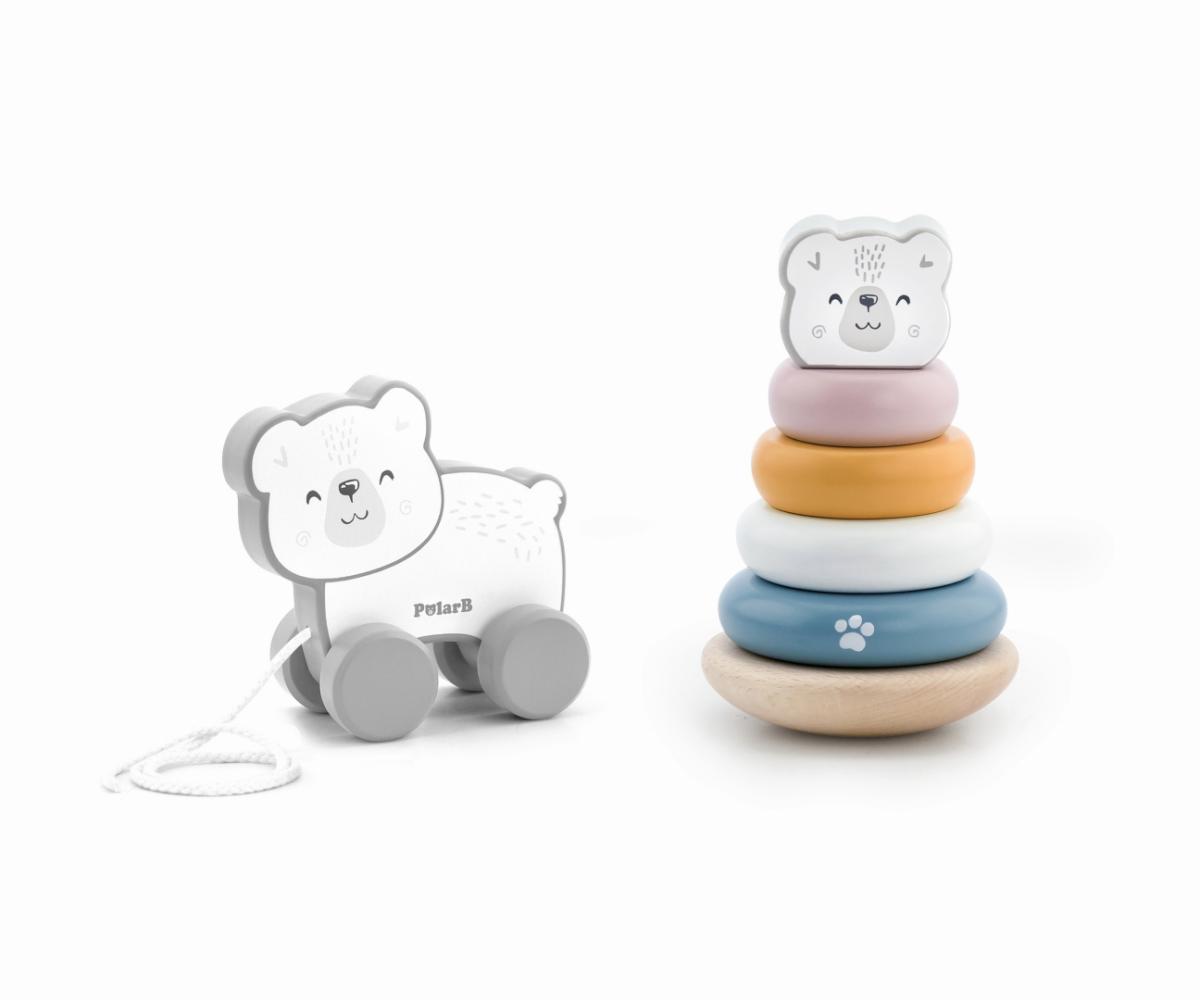Jouet à tirer et empiler Viga 44227 PolarB - Ours polaire