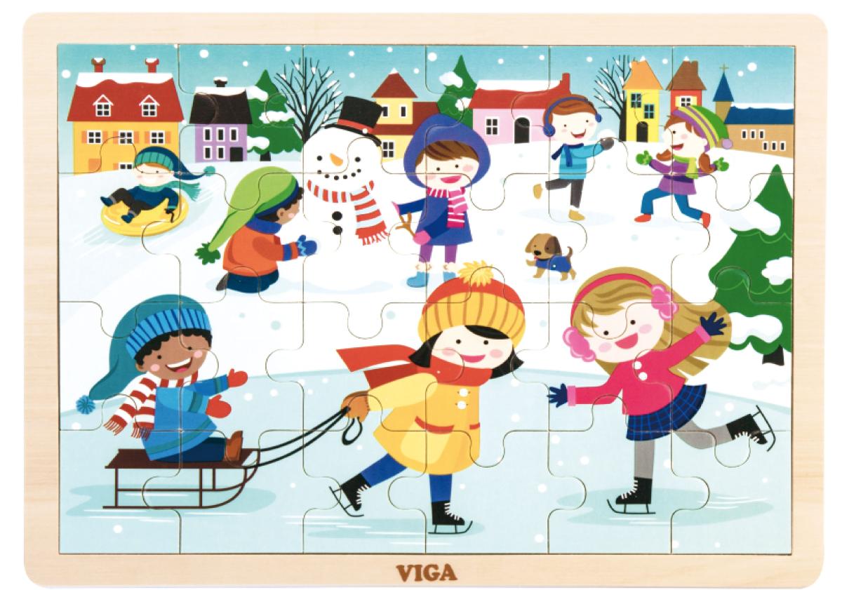Puzzle des saisons Viga 51272 - Hiver