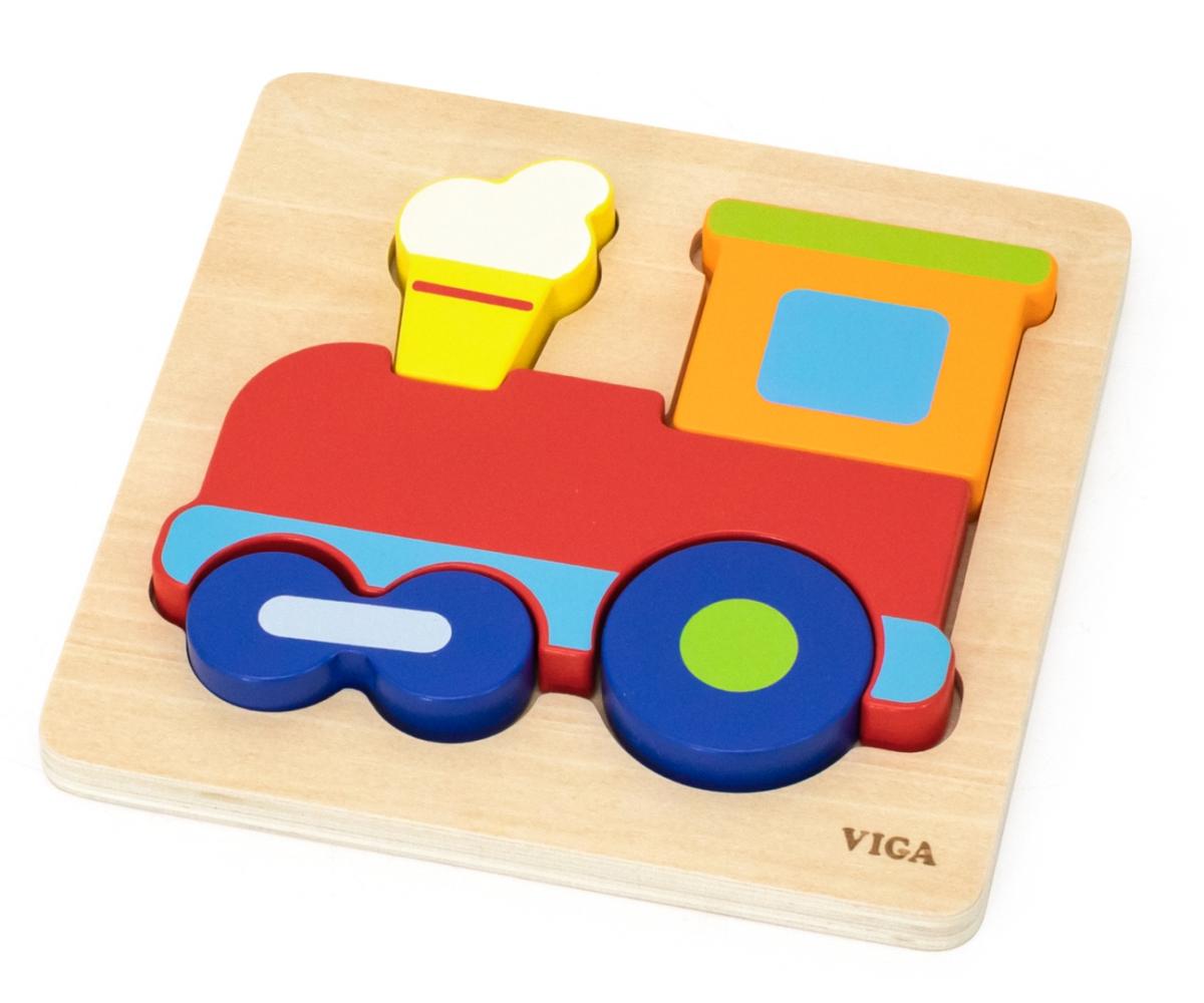 Puzzle pratique à grosses pièces Viga 44783 - Train