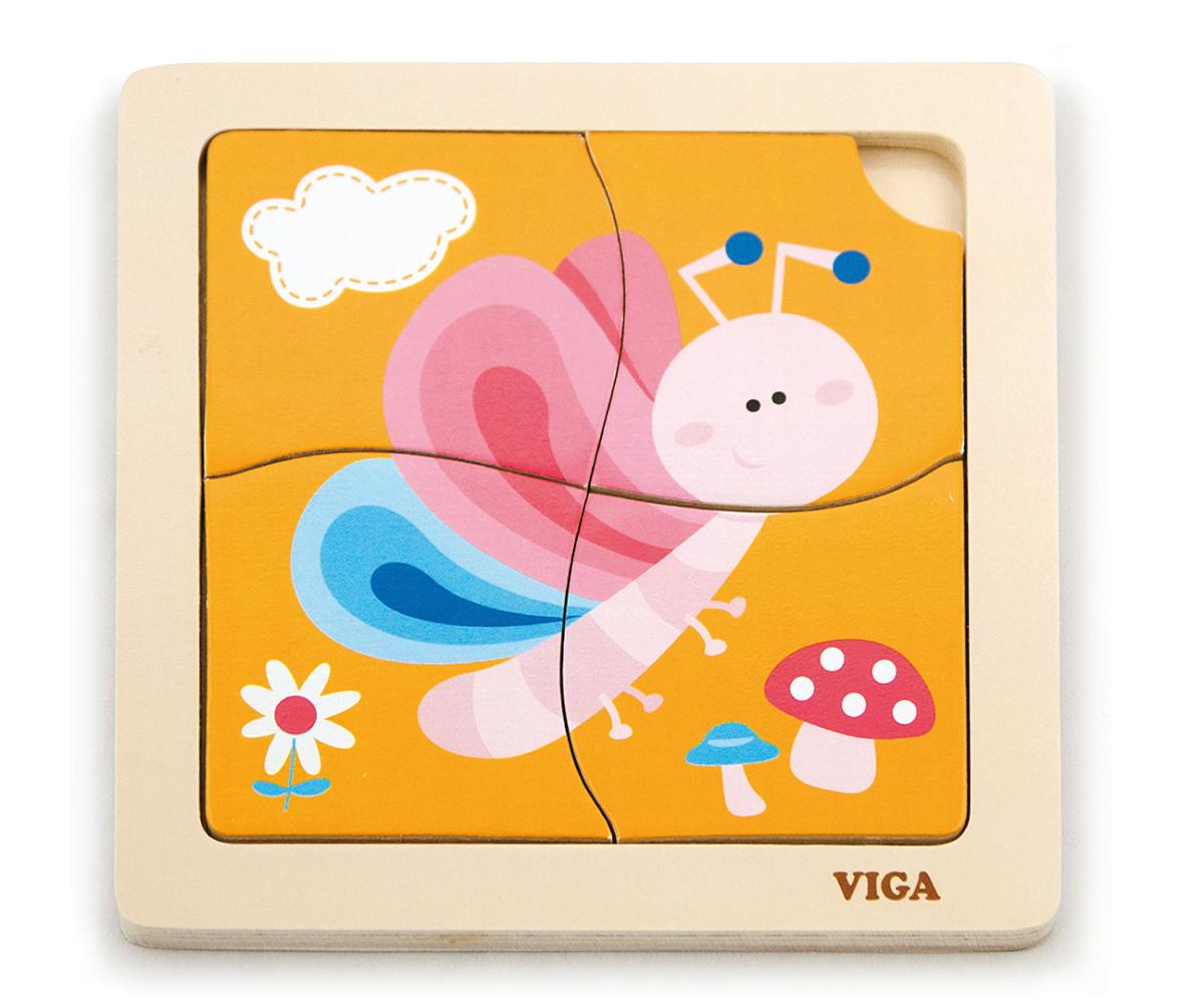 Puzzle pratique plat Viga 50136 - Papillon