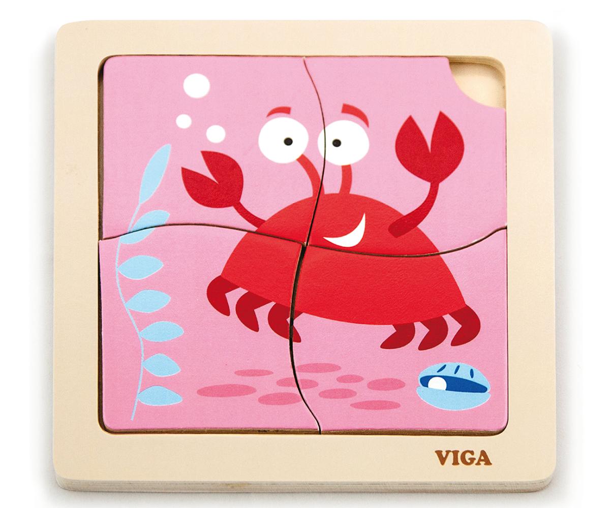 Puzzle plat pratique Viga 50146 - Crabe
