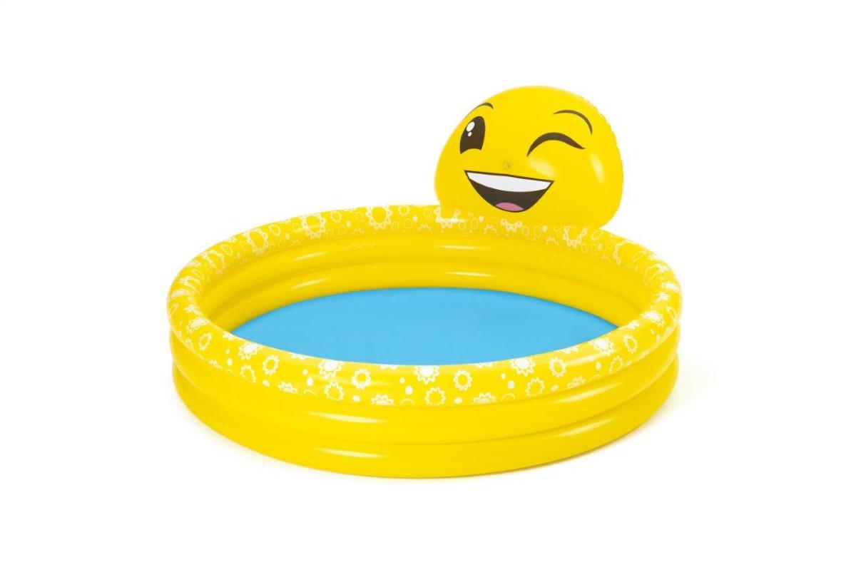 Piscine Bestway 53081 avec jet d'eau Summer Smiles 1.65m x 1.44m x 69cm