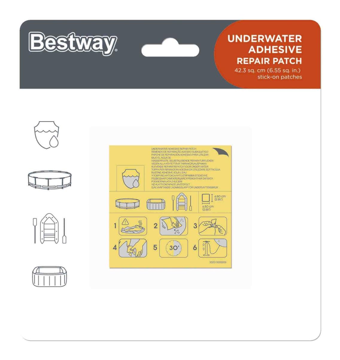 Patch de réparation adhésif sous-marin Bestway 62091