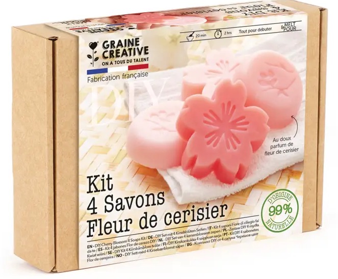 kit diy savon fleurs de cerisier