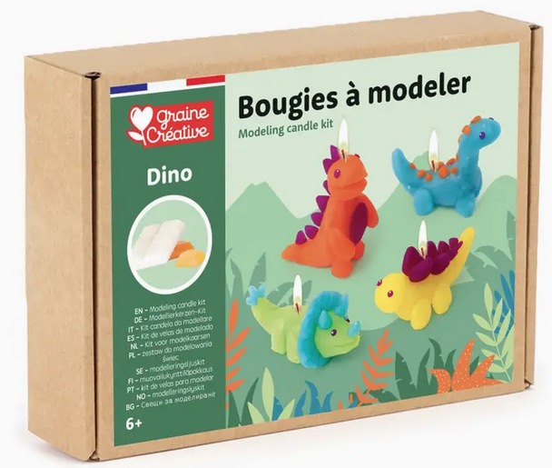 kit bougies à modeler dinosaures