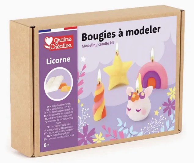 kit bougies à modeler licorne