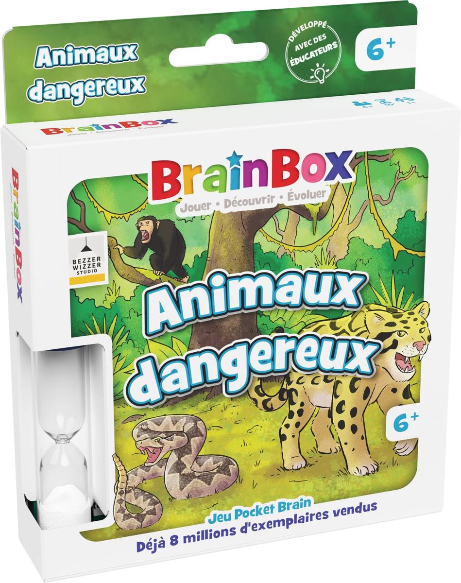 BrainBox Pocket : Animaux Dangereux - Jeu de cartes