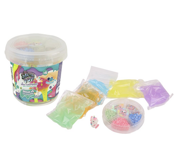 Pot de 5 slimes avec accessoires Licorne - MGM