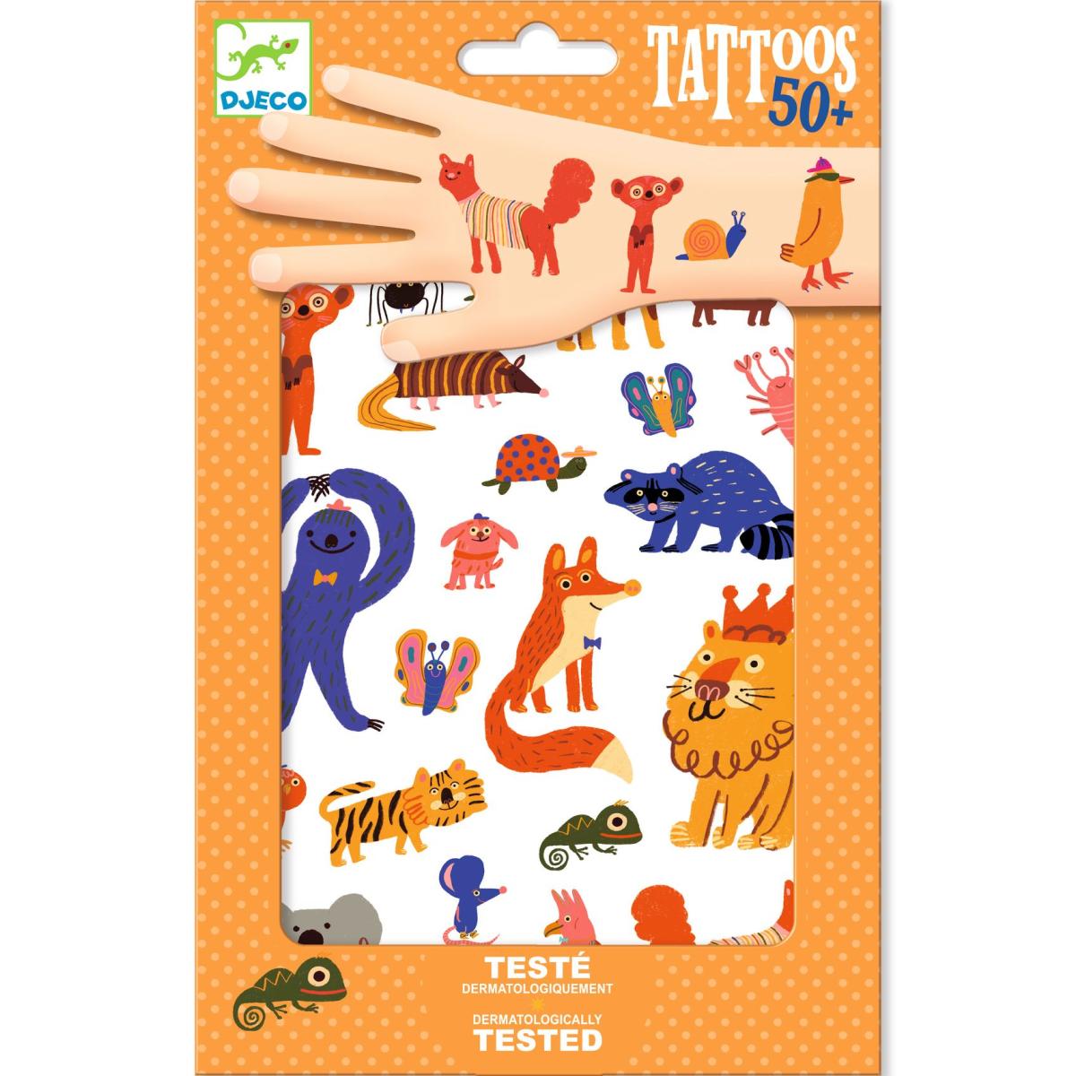 Tatouages Funny Animals 2 planchettes