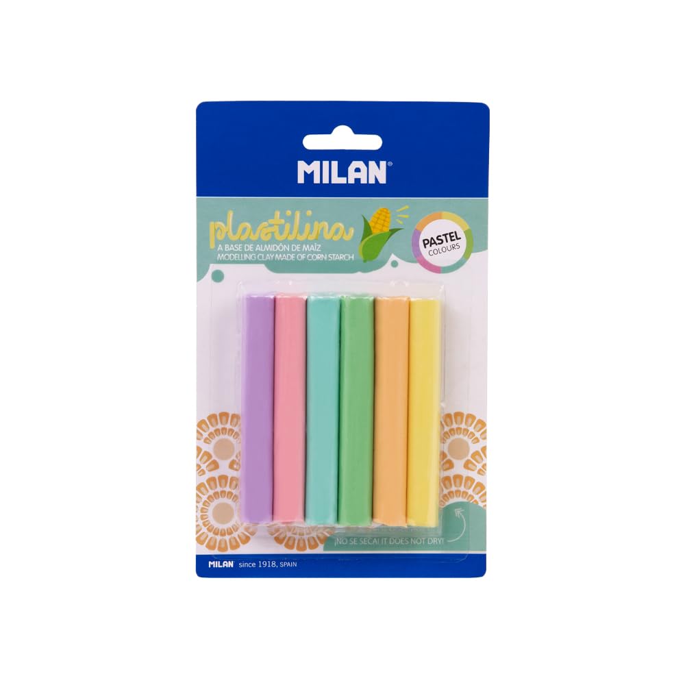 Blister de 6 Barres de pâte à Modeler de Couleurs Pastel (70 g)