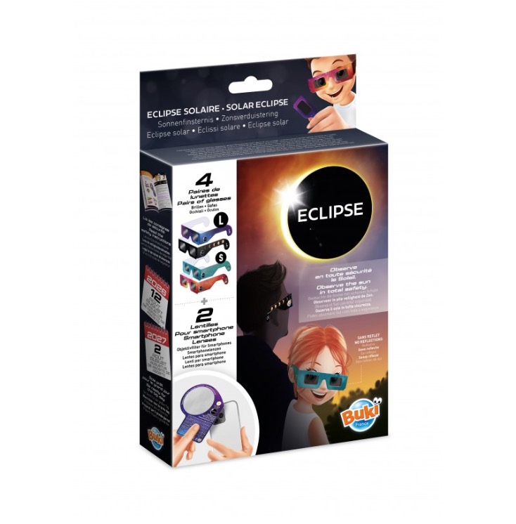 Kit eclipse solaire - 4 lunettes