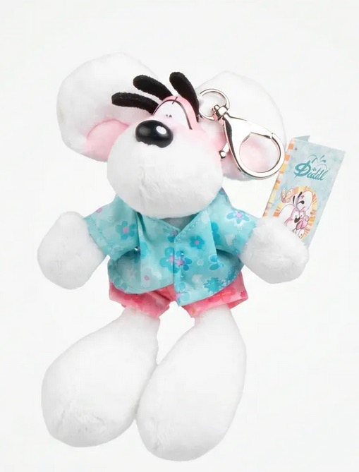Porte-cles peluche Diddl tenue summer 15cm