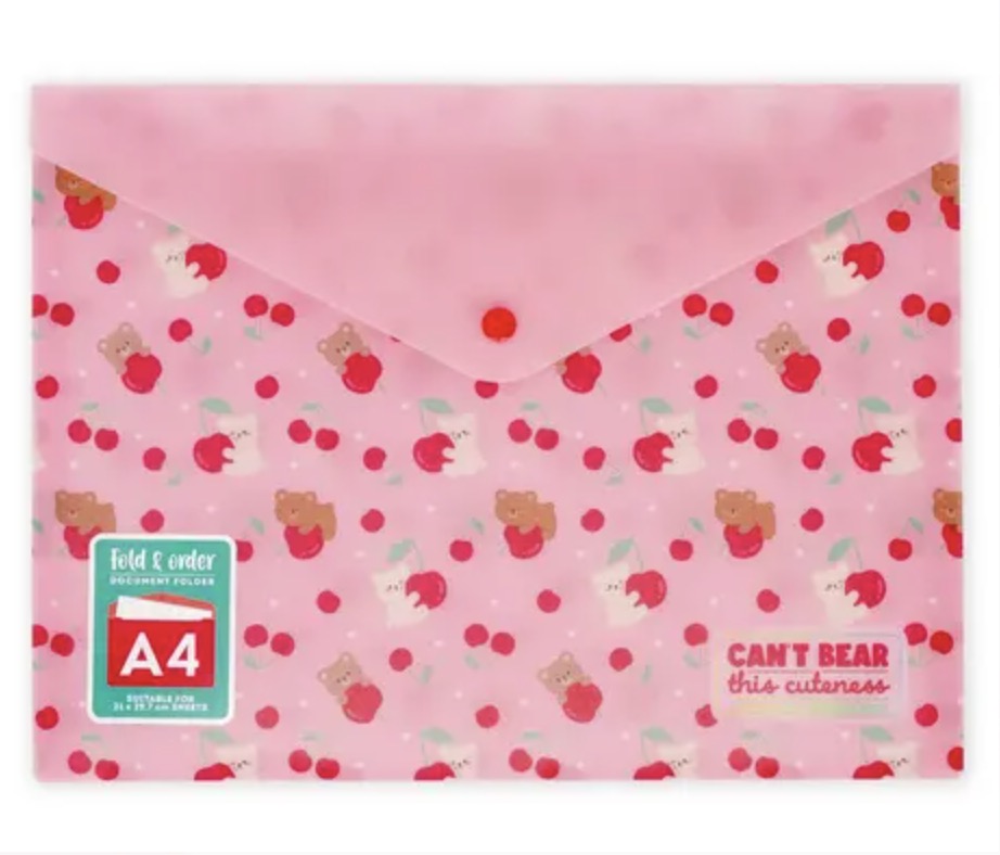 Fold and order - porte documents Teddy bear