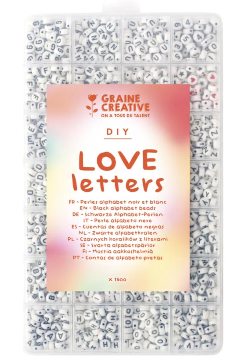 Assortiments de perles Alphabet - Love letters