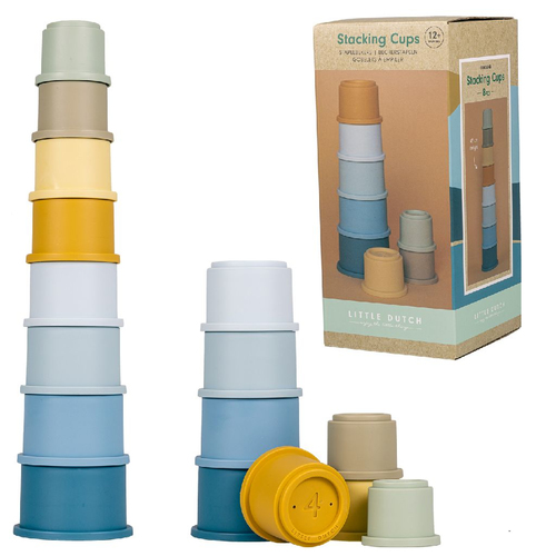 Gobelets en plastique a empiler bleu