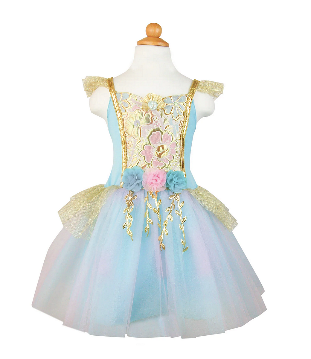 Robe sirene avec queue Pastel Aqua - 3-4 ans