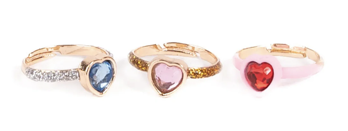 Ensemble de bagues Cœurs d'Amour, 3 pièces