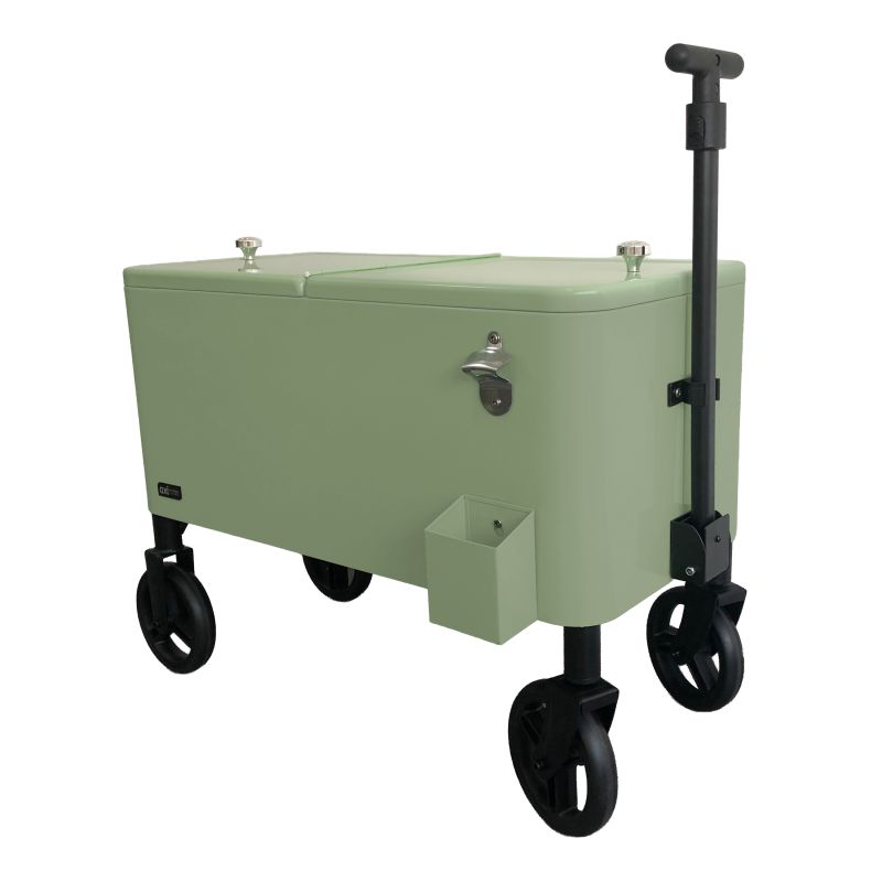 Chariot de plage Glacière - Matte - Vert