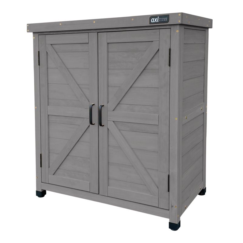 Felix Armoire de jardin en bois Gris Foncé