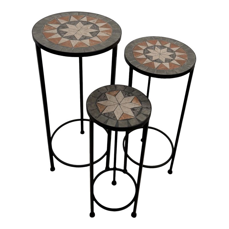 Lola Etagère à plante Mosaïque Etoile  - 3 pcs