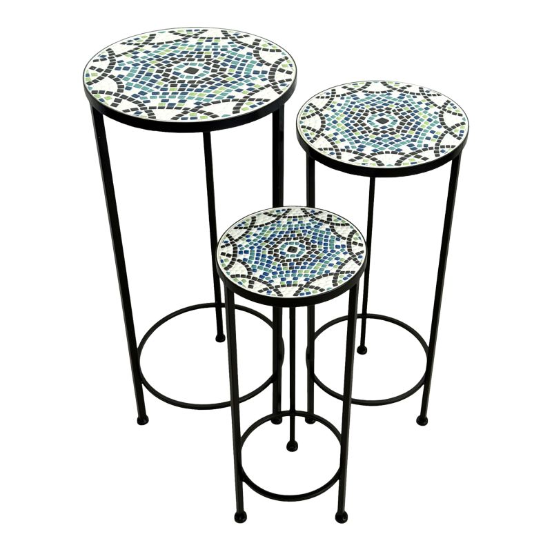 Lola Etagère à plante Mosaïque Multicolore  - 3 pcs