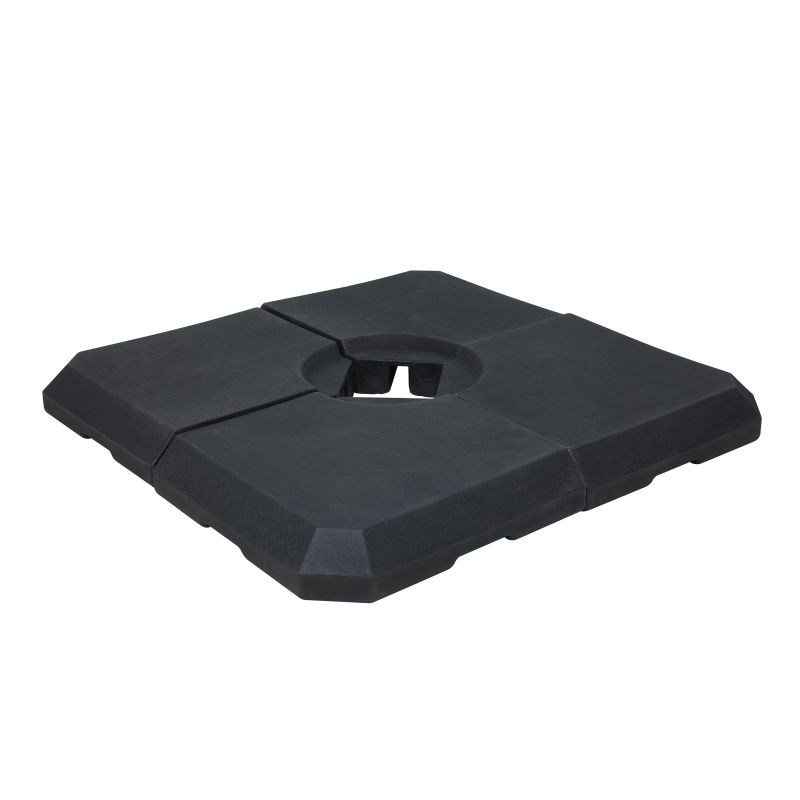 Socle de parasol remplissable en 4 parties - Noir