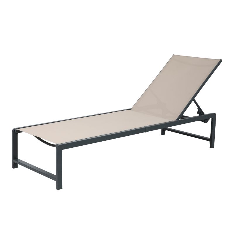 Bain de soleil aluminium Anthracite/Marron
