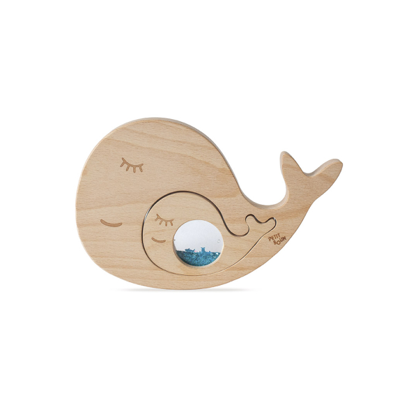 Puzzle en bois sensorielle baleine