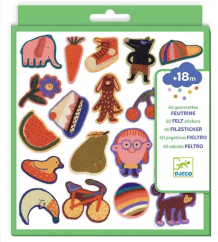 60 gommettes en feutrine - les rigolos