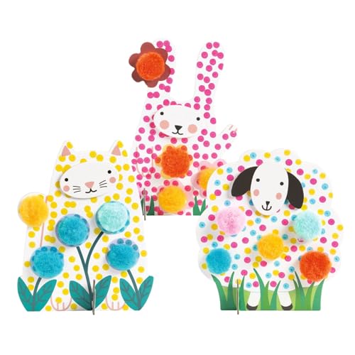 COLORIAGES POUR LES PETITS - Des Points et des pompons - Dans l'herbe
