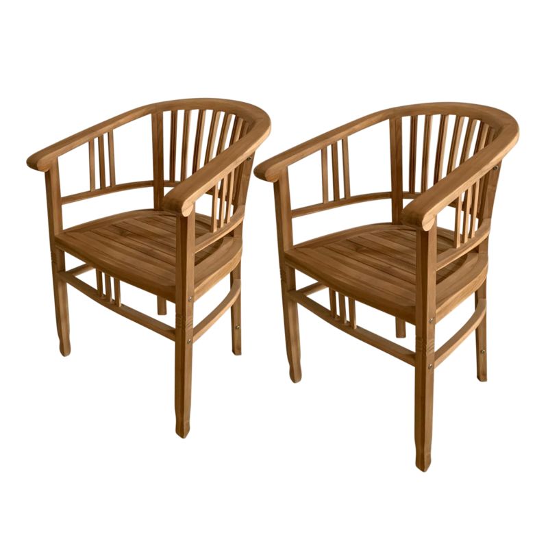 Chaises de jardin en Teck - Set 2 pièces Talia