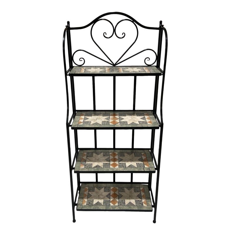 Etagère à plantes en métal mosaïque Etoile Cleo