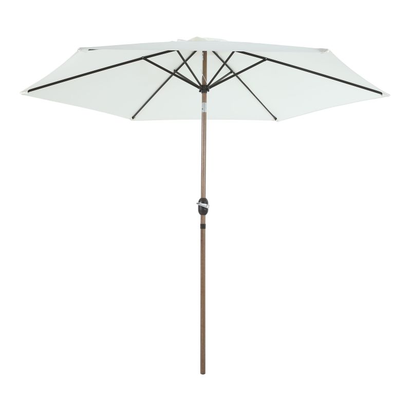Noor Parasol à mât - Aspect chêne/Beige
