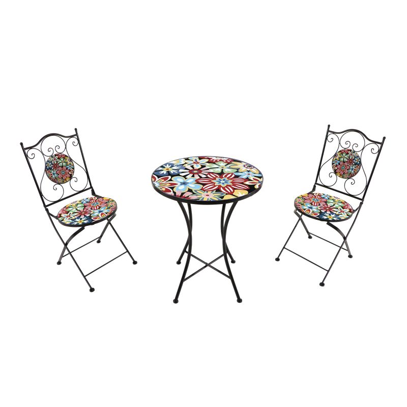 Chaise Bistrot Mosaïque Fiesta Flower Amélie