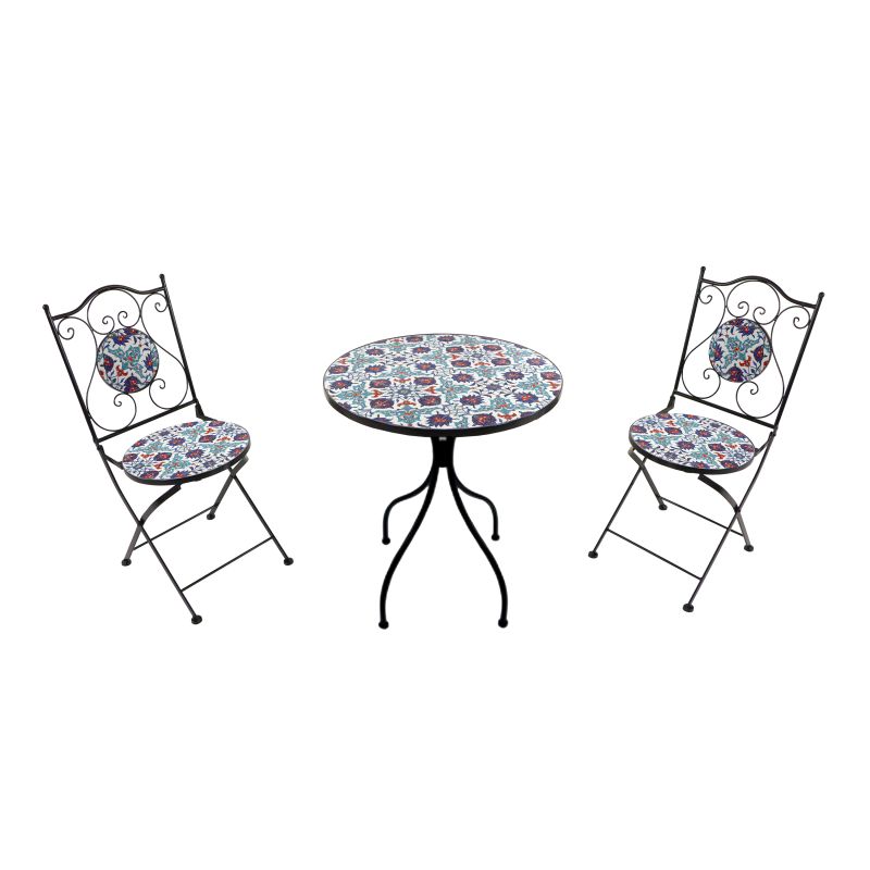 Chaise Bistrot Mosaïque Bleu Vif Amélie