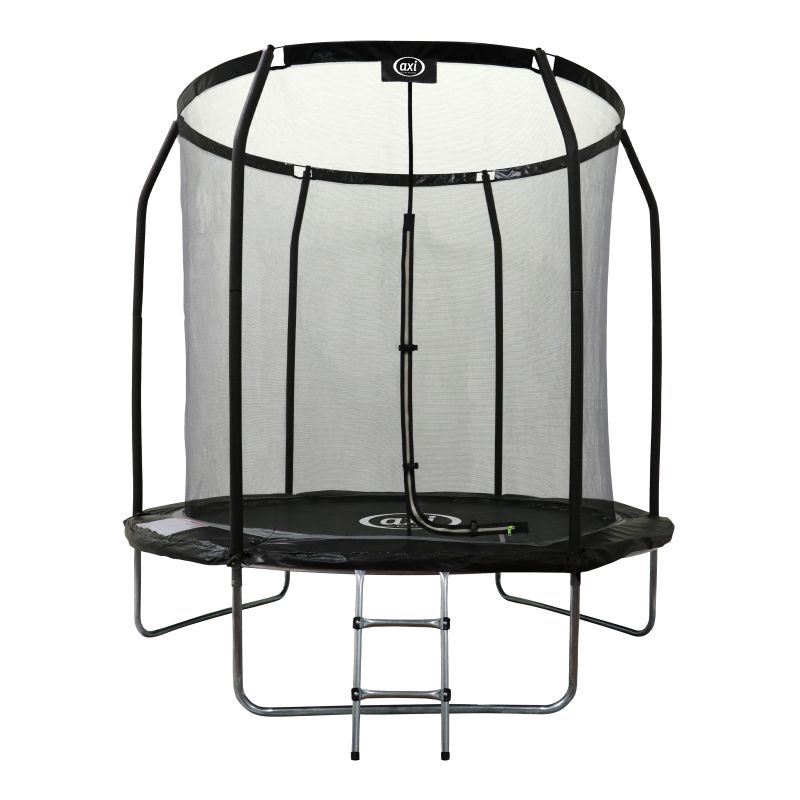 Trampoline - 244 cm avec échelle - Hors sol - Noir Houston